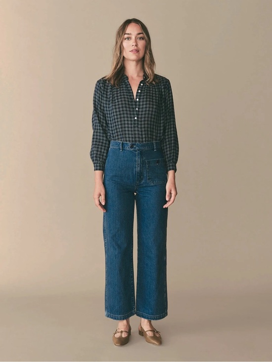 Doen Denim - DÔEN Rainer Jean Size 28 in Sainte Croix Wash Wide Leg 100% Cotton NWT